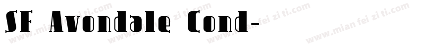 SF Avondale Cond字体转换
